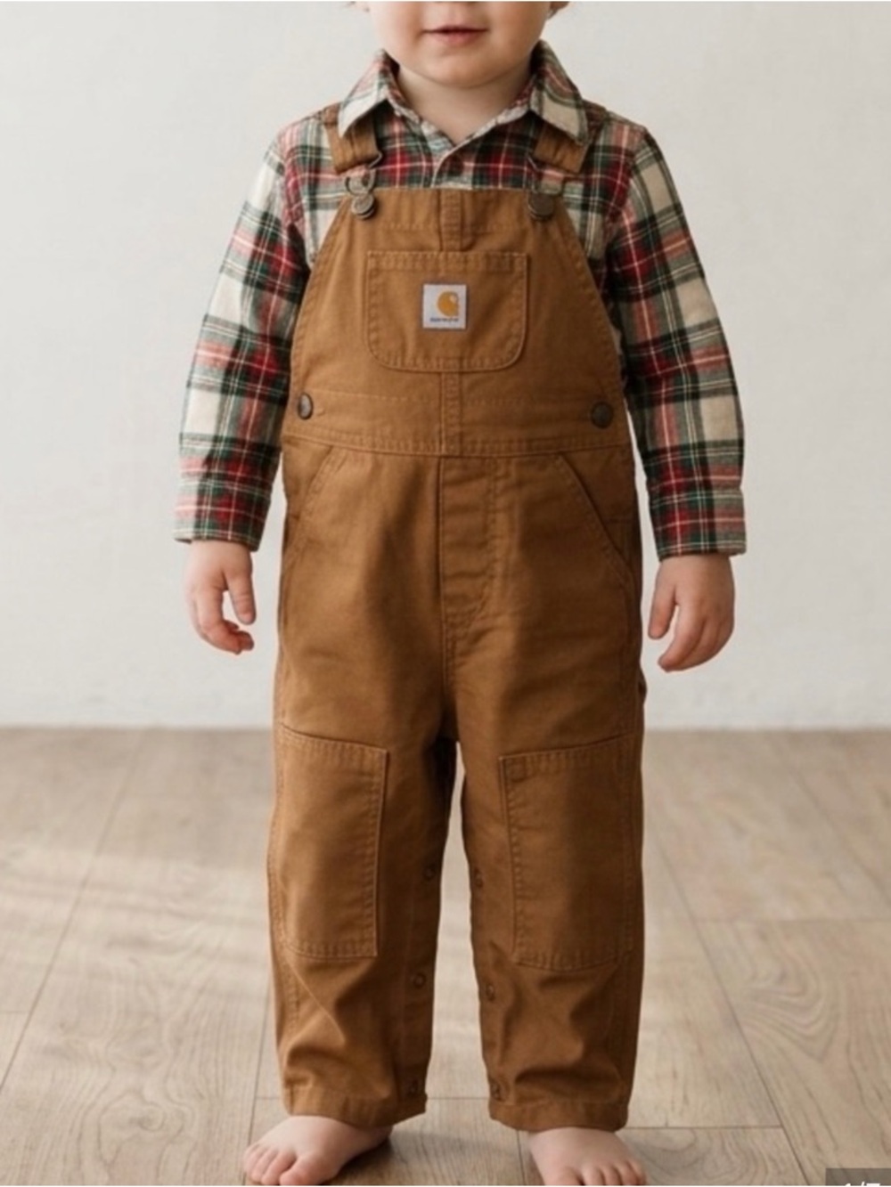 Carhartt Kids Caramel Brown Duck Overalls
Unisex Toddler Classic